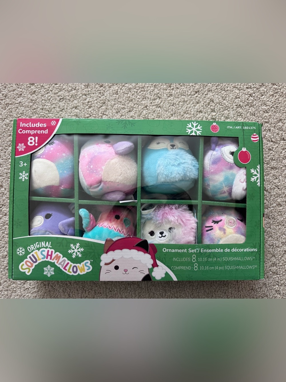 Squishmallows Multicolor Small Ornament Set - 8 Pack